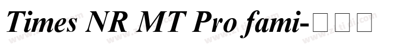 Times NR MT Pro fami字体转换